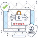 Secure User Login Password Encryption Personal Data Protection Icon