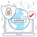 Secure User Login Password Protected Personal Data Protection Icon