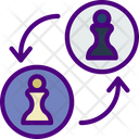 Pawn Swap Pawn Chess Icon