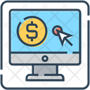 Pay Per Click Dollar Banking Icon