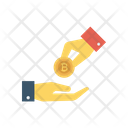 Paying Bitcoin Hand Icon