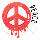 Peace Symbol Peace Blood Dripping Icon