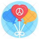 Helium Balloons Peace Balloons Peace Decorations Icon