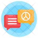 Peace Conversation Peace Chat Peace Messaging Icon