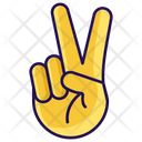 Peace Sign Victory Hand Gesture Icon