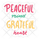 Peaceful Mind Grateful Heart Icon