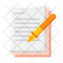 Pen And Paper Document Paper Icon