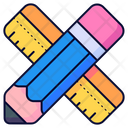 Pencil Ruler Rulers Icon