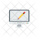 Pencil On Screen  Icon