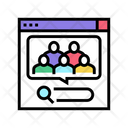 Online People Requests People Analytics Icon