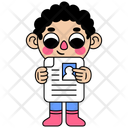Personagem Com Curriculo Ícone