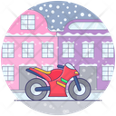 Personal Motorbike Scooter Bike Icon