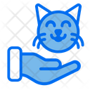 Pet Lover Cat Hand Icon