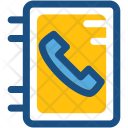 Phone Directory Yellow Icon
