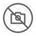 No Camera Photo Icon