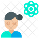 Physics Student Girl Icon
