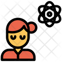Physics Student Girl Icon