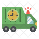 Pick Up Time Waste Management Trash Truck Icon
