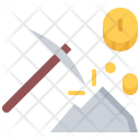 Pickax Gold Coin Icon