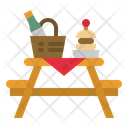 Picnic Table Basket Icon