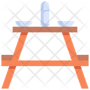 Picnic Table Camping Icon