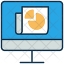 Online Learning Pie Chrat Statatics Icon