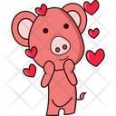 Pig In Love Icon