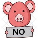 Pig Saying No Icon