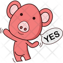 Pig Saying Yes Icon