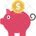 Dollar Money Piggy Bank Icon
