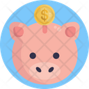 Accounting Piggy Bank Money Icon