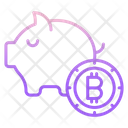 Piggy Bank Bitcoin Icon