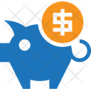 Piggy Bank Money Dollar Saving Piggy Bank Icon