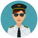 Pilot Woman Avatar Icon