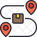 Pin Delivery Route Icon