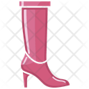Pink Thigh-High Boot Women's Shoes  Icon