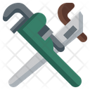 Pipe Wrench Construction And Tools Home Repair Icon