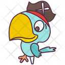 Pirate Parrot Bird Songbird Icon
