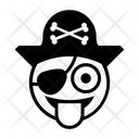 Outline Pirate Emoji Icon