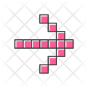 Pixel Pink Arrow Icon