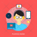 Playing Music Holiday Icon