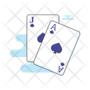 Playing Card Ace And Jack Of Spades Poker Card Icon