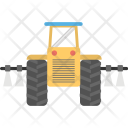 Plowing Tractor Agricultural Icon