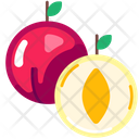 Plum Apricot Fruit Icon
