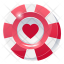 Casino Chip Heart Chip Casino Coin Icon