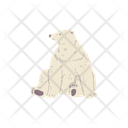 Bear Polar Sitting Icon