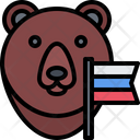 Polar Bear Russian Bear Flag Icon