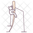 Pole Vault Pole Jumping Jumping Stick Icon