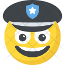 Police Officer Laughing Icon
