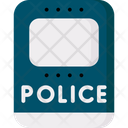 Police Shield Hacking Spam Alert Icon